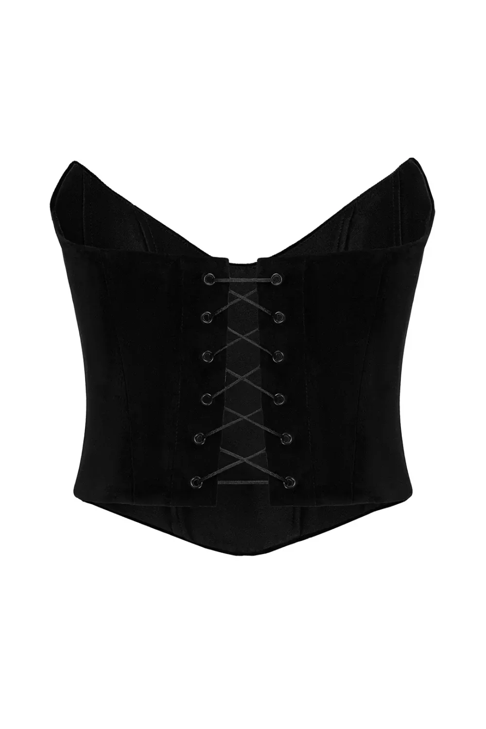 Корсет бархатный черный