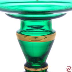 Конфетница Зеленая Bohemia Star Crystal 13 см