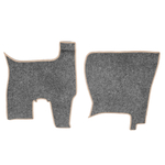 Ковры CHENGLONG (экокожа, бежевый, бежевый кант, красная вышивка)