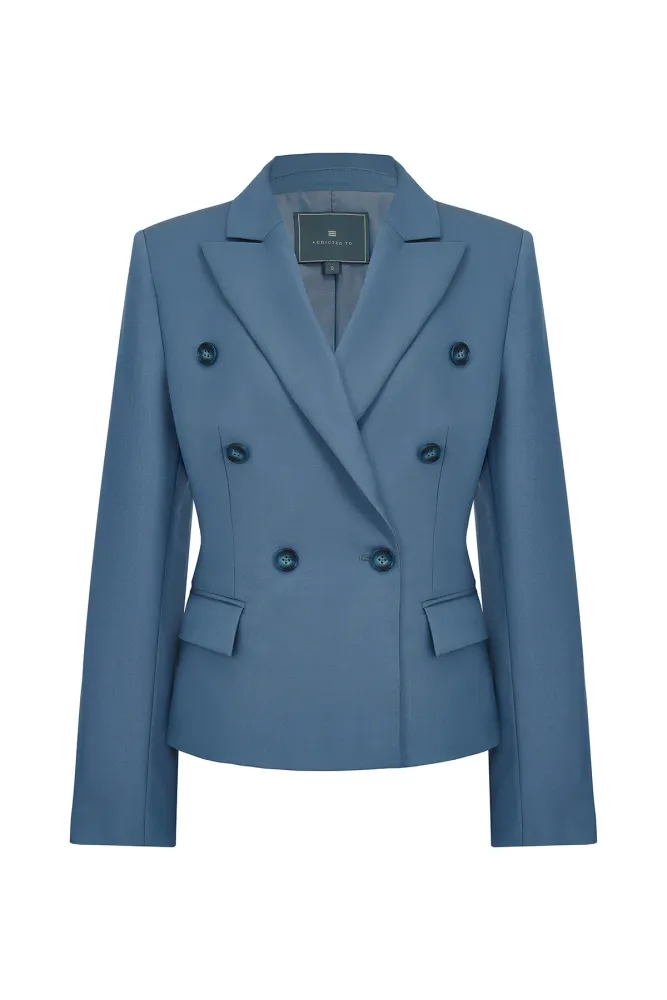 Блейзер двубортный укороченный