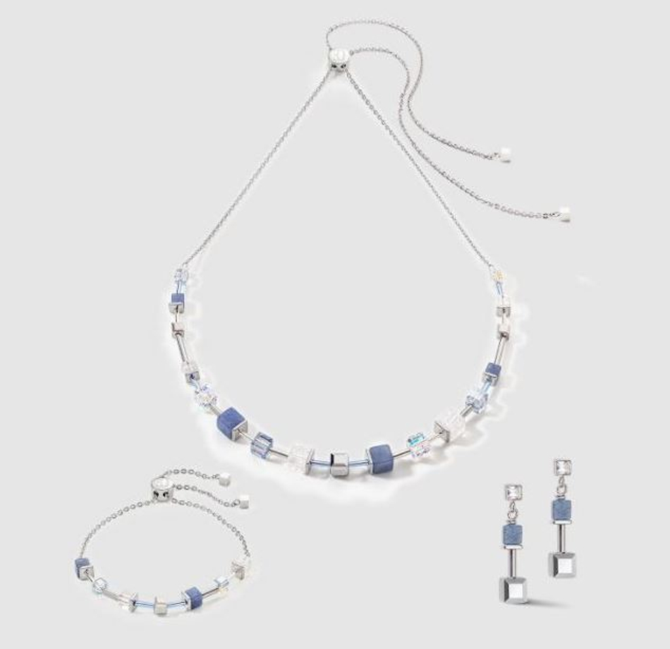 Серьги-пусеты Coeur de Lion Silver-blue 5074/21-0700 цвет голубой, серебряный