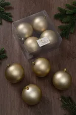 Набор новогодних шаров (4 шт) матовые