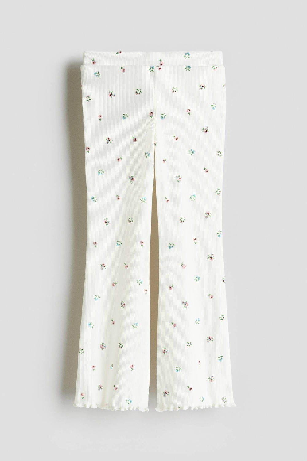 H&M Хлопковые легинсы-клеш, пудрово-розовый