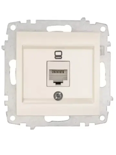 Механизм Розетка компьютерная САТ6 Zena жемчуг
