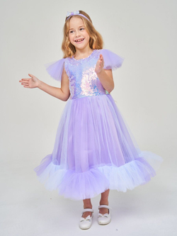 Пышное платье с пайетками на новый год