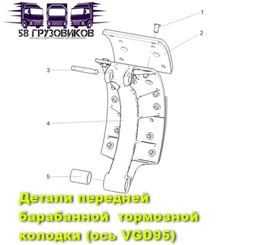 Колодки передние барабанные