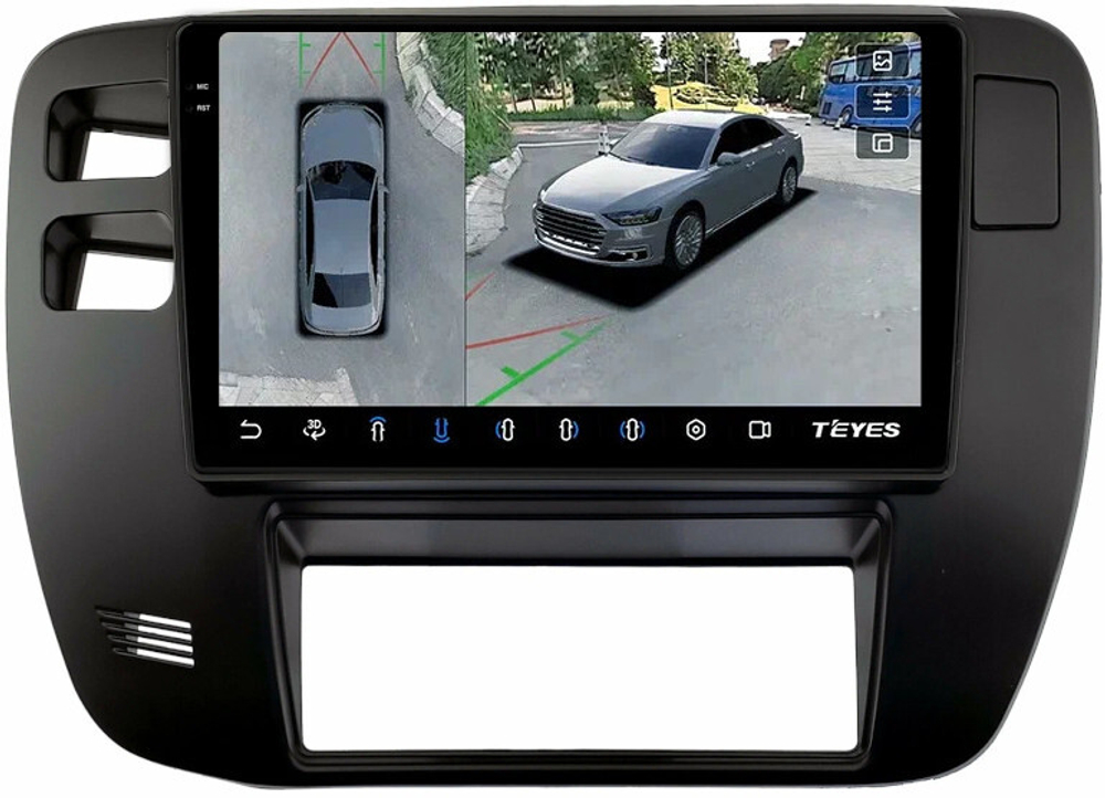 Магнитола для Nissan Patrol Y61 1997-2004 - Teyes CC3-2K-360 монитор 9.5" 2K QLED на Android 10, 6Гб+128Гб, CarPlay, 4G SIM-слот, 4 камеры в комплекте