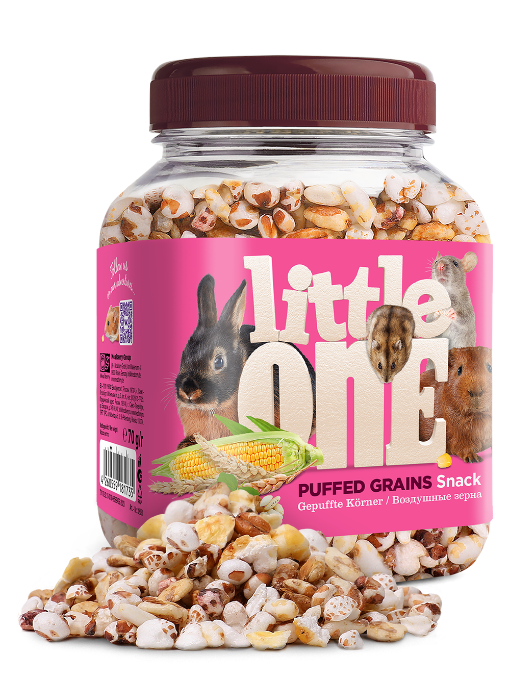 Little One Лакомство для грызунов "Воздушные зерна" 70 г