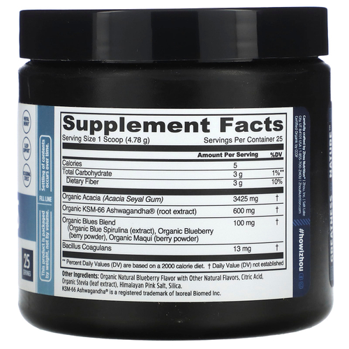 Zhou Nutrition, Organic Daily Blues, со вкусом голубики, 119,5 г (4,22 унции)