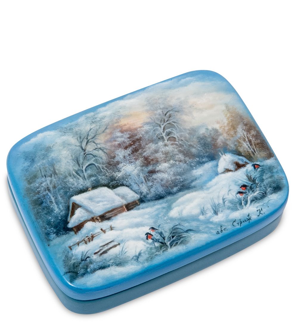 Народные промыслы ШК-20/56 Шкатулка «Зима» исп. Стриж К