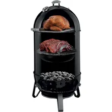 Гриль-коптильня угольная Weber Smokey Mountain Cooker, 47 см, чёрный