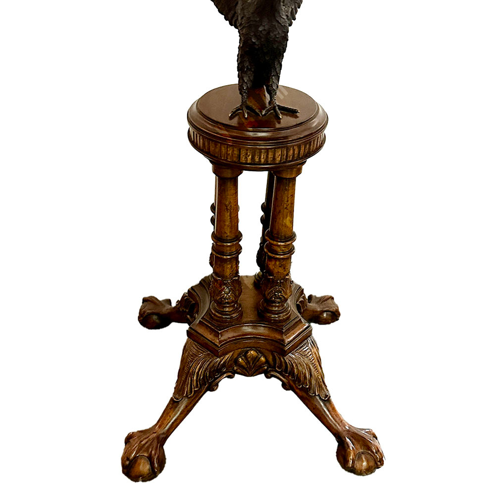 Глобус напольный рельефный, стилизованный под эпоху Регентства. Красное дерева, бронза, латунь. ХХ в