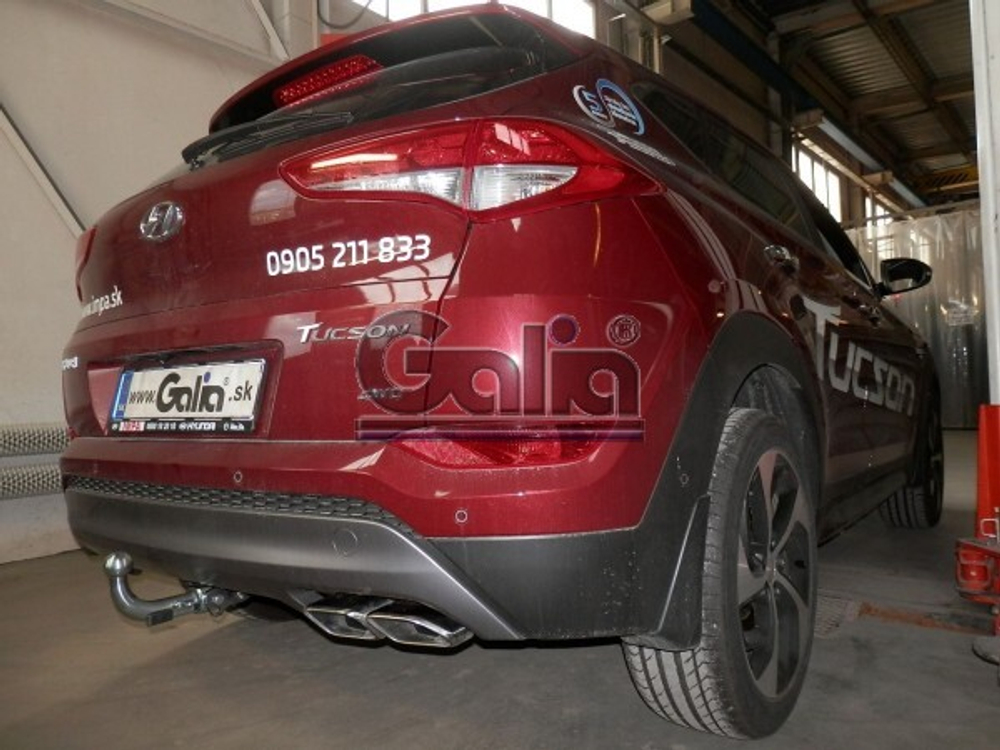 Фаркоп оцинкованный Galia H095C для Hyundai Tucson дорестайл 2015-2018, Kia Sportage 4 дорестайл 2015-2018(паспорт и сертификат в комплекте)(без электрики)