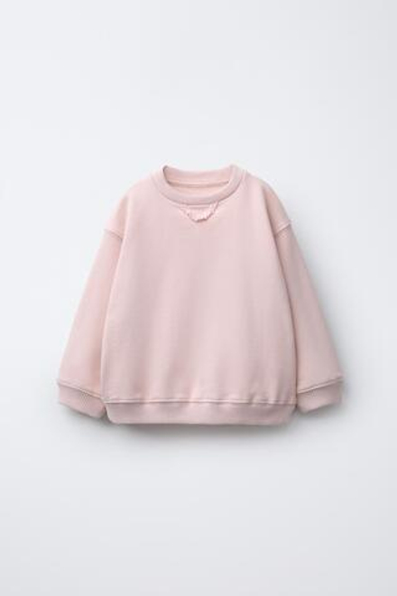 ZARA ТОЛСТОВКА С ВАФЕЛЬНЫМ УЗОРОМ, ЦВЕТ РОЗОВОГО ДЕРЕВА