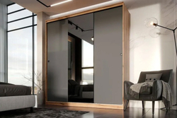 Шкаф-купе Альянс 2,0 м, Графит, Дуб крафт