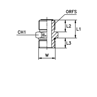Соединение ORFS 11/16 - UNF 3/4