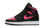 Кроссовки Jordan Air Jordan 1 Retro High Black Hyper Pink (Женская размерная сетка)