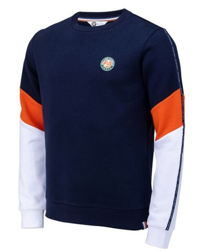 Мужская теннисная кофта Roland Garros Sweat Shirt Stripes - marine