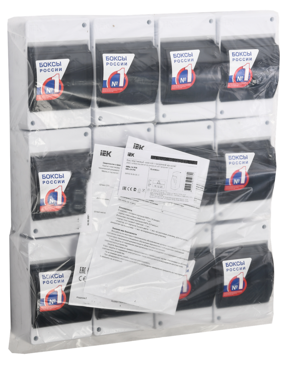 KREPTA 3 Корпус пластиковый КМПн 2/4 IP30 белый IEK