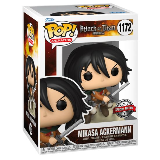 Фигурка Funko POP! Animation Attack on Titan Mikasa Ackermann (Exc) (1172) 60925 / Фигурка по мотивам аниме "Атака титанов", Микаса Аккерман