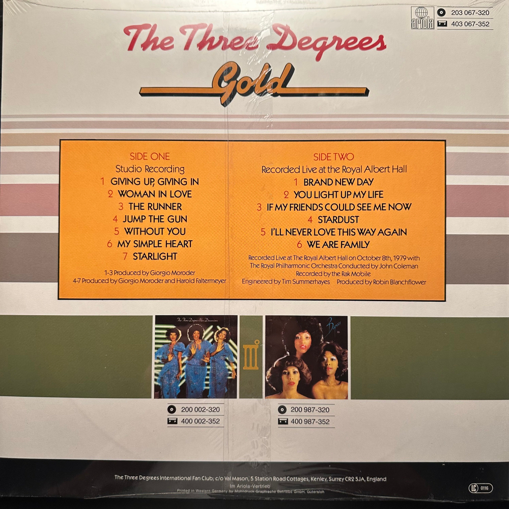 The Three Degrees - Gold (Германия 1980г.)