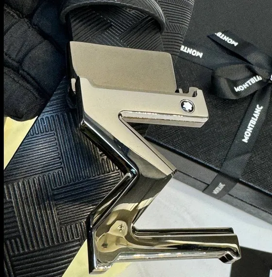 Двусторонний ремень Montblanc из кожи черного цвета 35мм