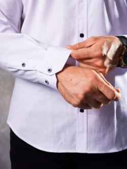 Рубашка с длинным рукавом стойка