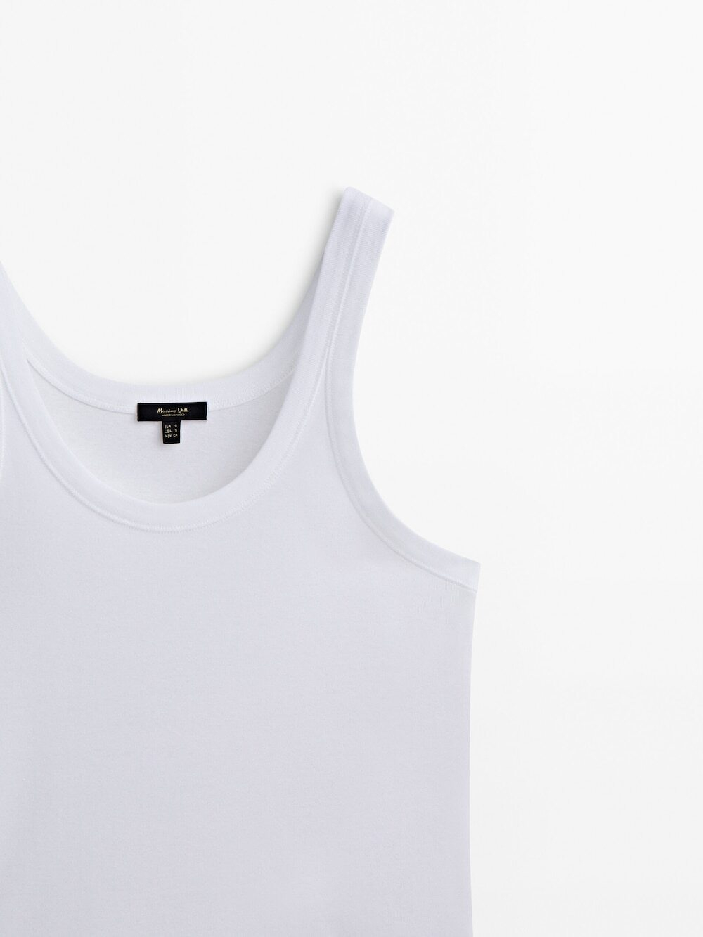 Massimo Dutti Топ из 100% хлопка с бретелями, белый