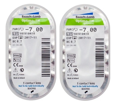 Трехмесячные контактные линзы Optima FW (2 линзы)