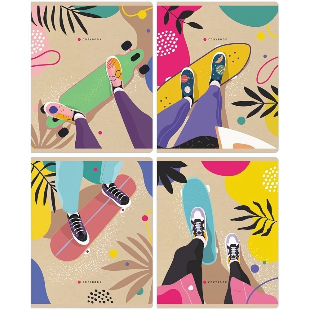 Тетрадь А5 48л. клетка "На скейте" (BG)