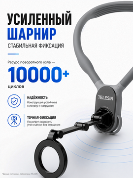 Держатель для телефона на шею MagSafe Telesin, магнитный держатель для iPhone и Android, крепление для съемки от первого лица