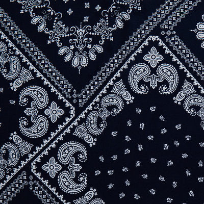 Ткань штапель принт 90 гр/м, 100% вискоза, ш. 145 см, синий