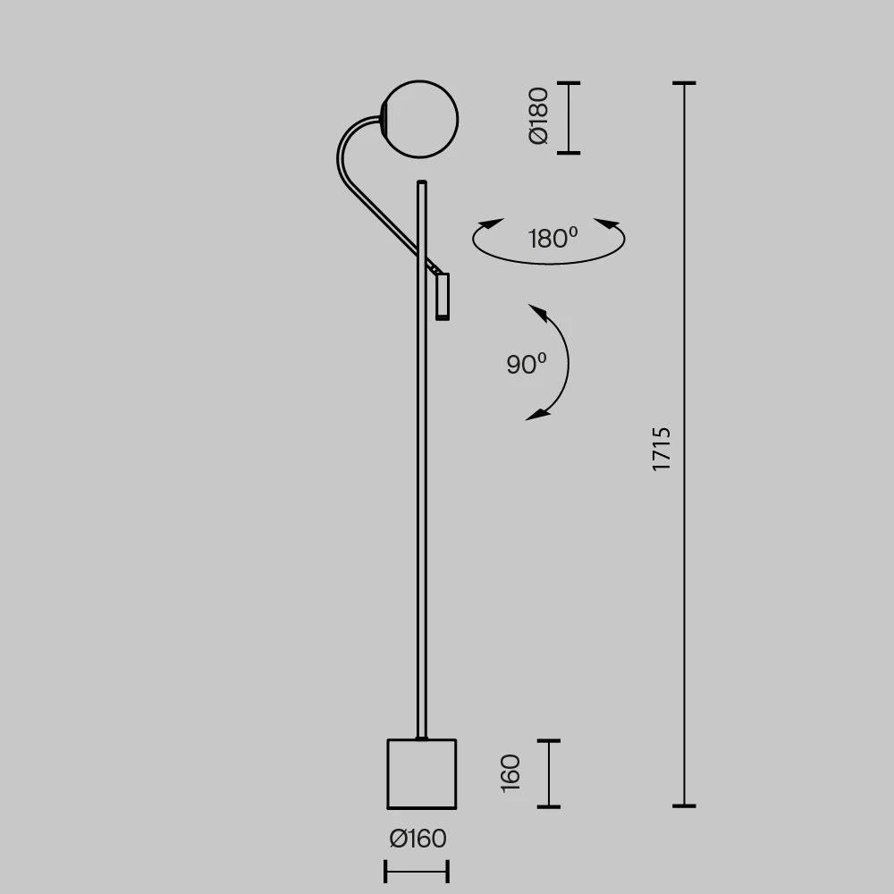 Торшер Maytoni FLY MOD230FL-01B