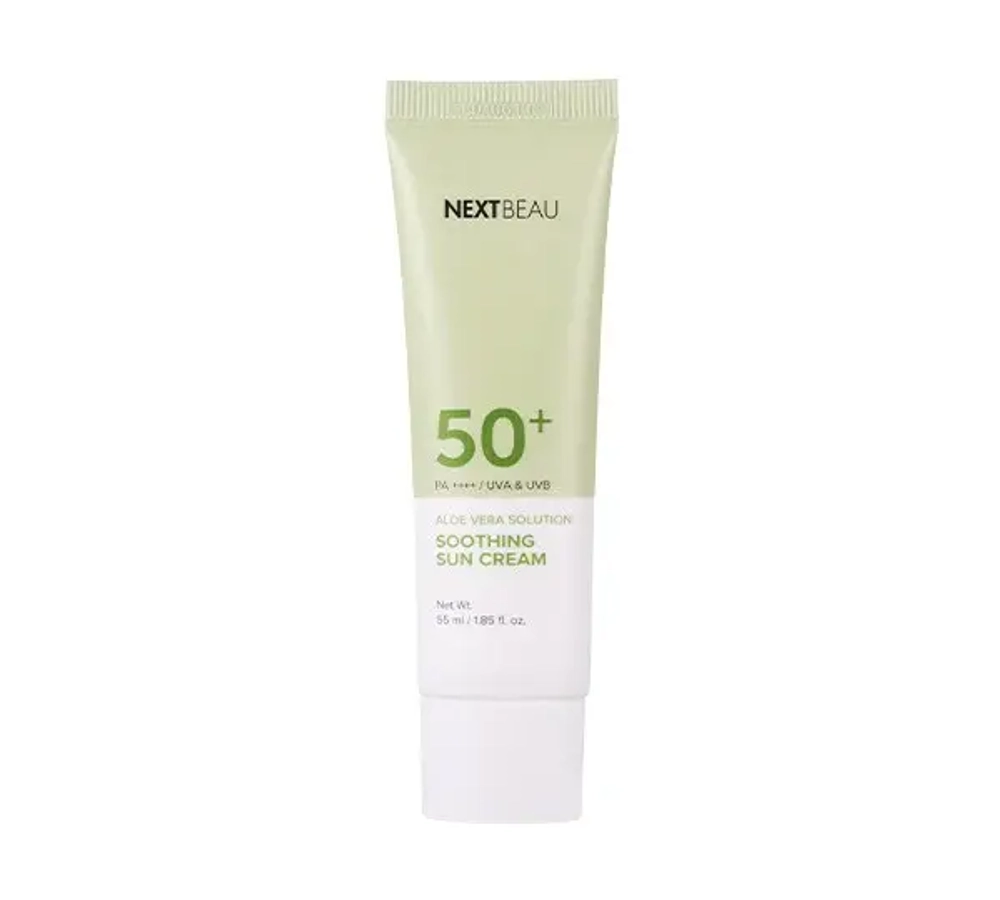 NEXTBEAU Soothing Sun Cream Aloe Vera SPF50+ Солнцезащитный крем для лица