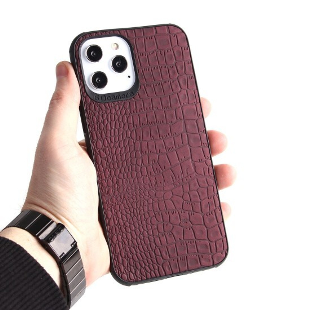 Чехол для iPhone 12 Pro Max, Рептилия, 010027 Красный