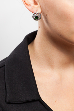 "Луара" серьги в серебряном покрытии из коллекции "Леди" от Jenavi  с английским замком