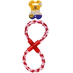 Игрушка - канат для собак средних и крупных пород «НЕСКУЧАЙКА», цвет красный 25*10*4см