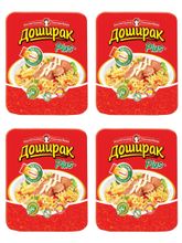 Лапша Доширак Плюс со вкусом говядины 105 г x 4 шт