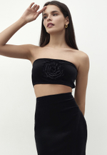 Топ бархат с цветком