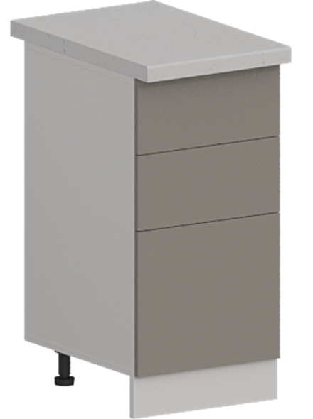 Кухня Модуль ШН3Я 400 Ликата / Теплый серый