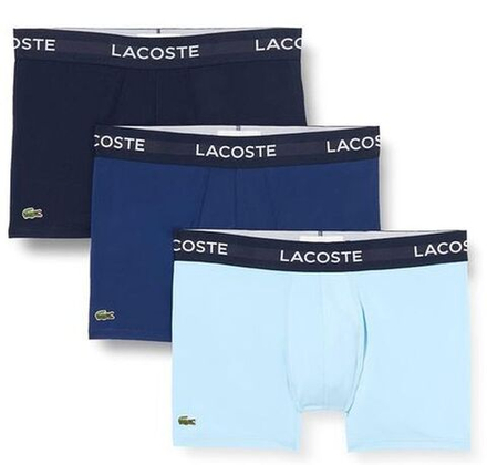 Мужские спортивные боксеры Lacoste Microfiber Trunk 3P - небесный