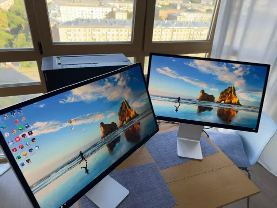 Монитор Apple Studio Display 27" Retina 5K, нанотекстурное стекло, подставка с регулировкой наклона и высоты, серебристый