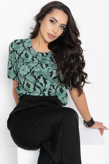 Блуза Алита (зеленая) Б12378-25 LT Collection