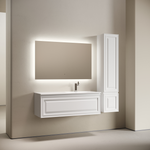 Тумба подвесная SANCOS Very левая 1195х445х406, c одним  ящиком оснащенным доводчиками, Bianco , арт.VR120LW