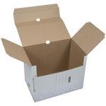 Короб архивный 200мм, гофрокартон, белый, Спейс