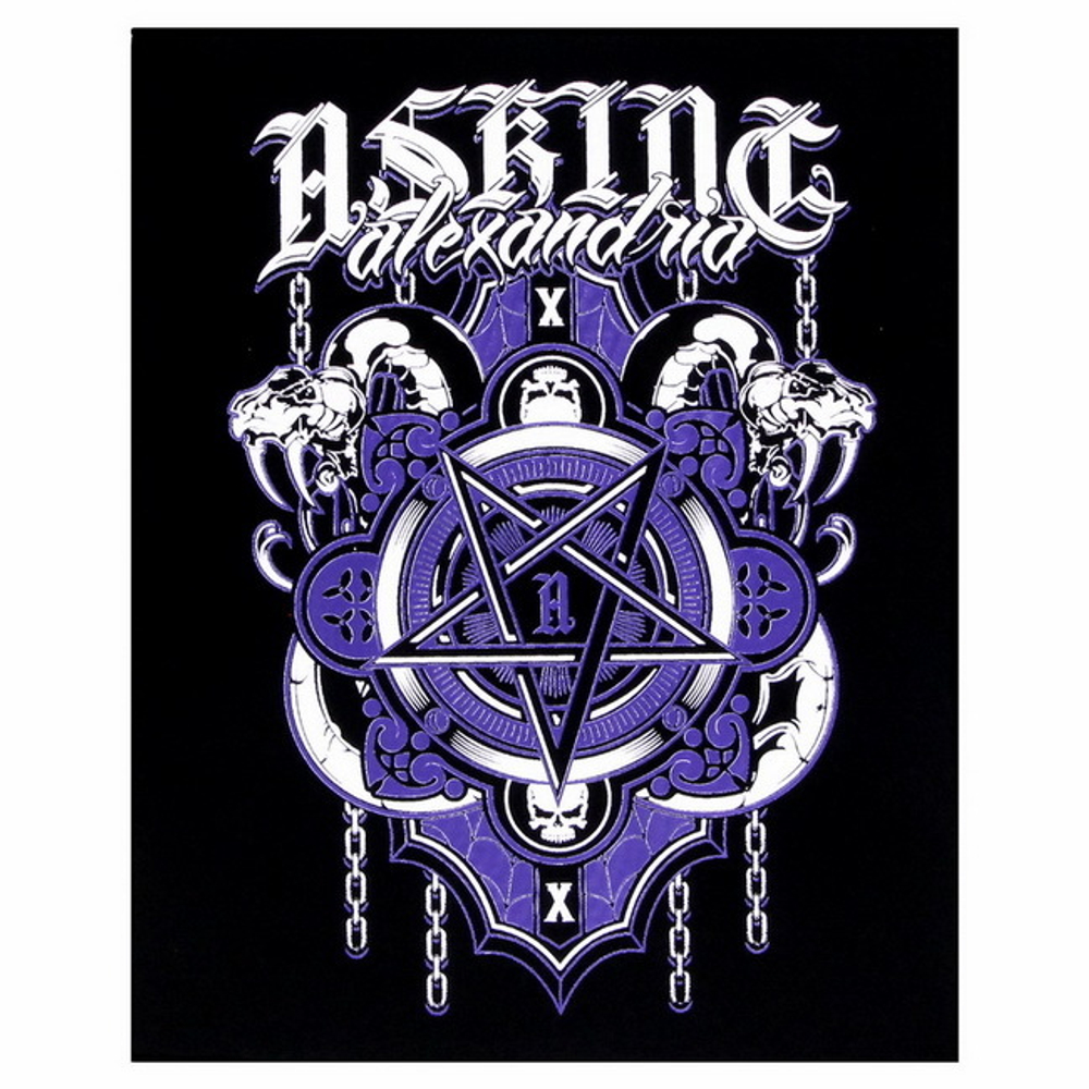 Нашивка спиновая Asking Alexandria пентаграмма (730)
