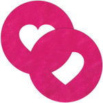 Розовые круглые пестисы с сердечками