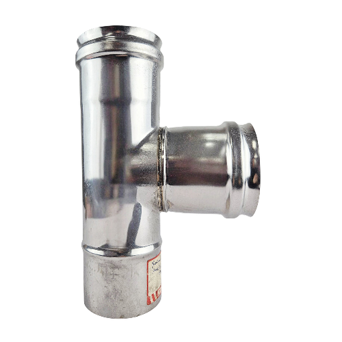 Тройник Д 90° (430/0,5 мм)  Ф80 нерж (Ferrum)