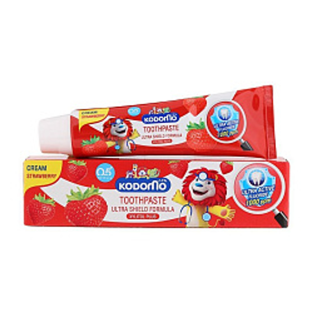 [KODOMO] Детская зубная паста КЛУБНИКА Ultra Shield Cream, 40гр