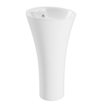 Умывальник-моноблок GRAND WAVE 455*455*870 ш*г*в, с хром переливом, белый, круг